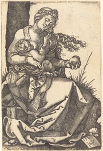 梨を持つ聖母 作： Sebald Beham