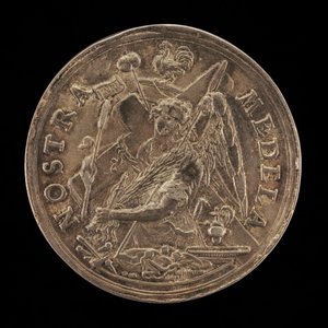 情熱の道具を持った天使[逆]、1631年。 作： Sebastian Dadler