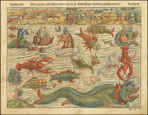 1570年版セバスチャン・ミュンスターの海獣図譜 作： セバスチャン・ミュンスター