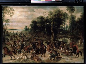 騎兵隊の攻撃、1615年頃（木に油彩 作： Sebastian Vrancx