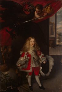 子供の頃のスペインのチャールズ2世の肖像画、1667-1670年 作： Sebastian de Herrera Barnuevo