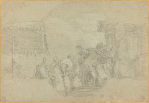 王を祝福する司教 作： Sebastiano Conca