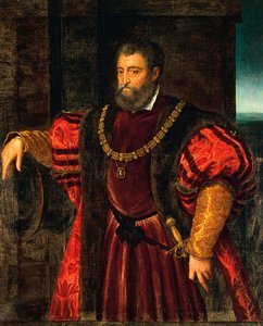 アルフォンソ1世デステ（1476-1534）の肖像 作： Sebastiano Filippi