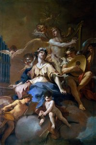 天使の音楽による聖チェチーリアの栄光」 1720年頃 （油彩・キャンバス 作： Sebastiano Galeotti
