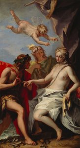 バッカスとアリアドネ（キャンバスに油彩） 作： Sebastiano Ricci