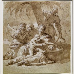 エジプトへのフライト中の休息 作： Sebastiano Ricci