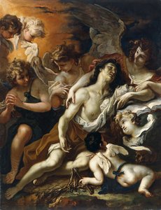 天使に囲まれたセントメアリーマグダーレン 作： Sebastiano Ricci