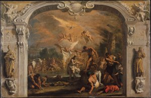 O Batismo de Cristo, c.1713-14 (óleo sobre tela) 作： Sebastiano Ricci