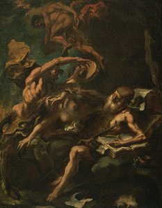 聖アントニウスの誘惑（キャンバスに油彩） 作： Sebastiano Ricci