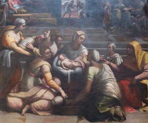 聖母の降誕 作： Sebastiano del (c.1485 1547) Piombo