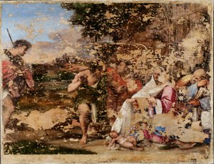 羊飼いの礼拝（清掃後、修復前）1510 作： Sebastiano del Piombo