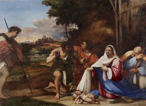 羊飼いの礼拝、1510 作： Sebastiano del Piombo