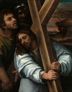 十字架を背負うキリスト、15151517 年頃。 作： Sebastiano del Piombo