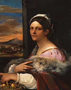 若きローマ女性の肖像 作： セバスティアーノ・デル・ピオンボ