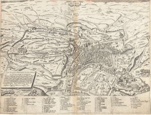 現代ローマの地形図
