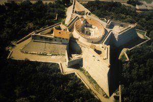 アンティーブの四角い砦、ヴォーバンの要塞（17世紀）。 作： Sebastien Le Prestre de Vauban