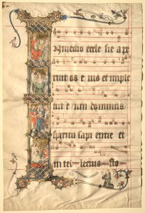 Wettinger Gradual の葉: Historiated Initial I..., c1330. 作： Second Master of the Wettinger Gradual