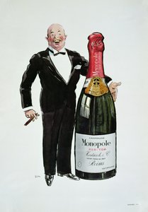 ハイデックシャンパンの広告、1910年頃 作： Sem
