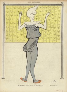フランスの女優、ルイーズバルシーのフォリーベルジェールで、ルリールのイラスト