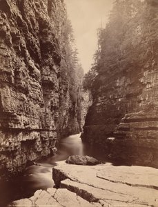 Ausable Chasm - テーブルロックから川を上る 作： Seneca Ray Stoddard