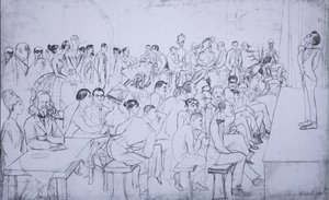 コメディアンは家に残り、1916年 作： Sergei Alexandrovich Polyakov