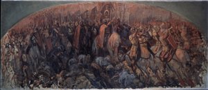 1380 年 9 月 8 日のクリコヴォの戦い (9 月 8 日のクリコヴォの戦い) 作： Sergei Alexeyevich Korovin