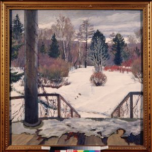 春が来る - Sergei Arsenyevich Vinogradov（1869-1938）による絵画、キャンバスに油彩 作： Sergei Arsenevich Vinogradov