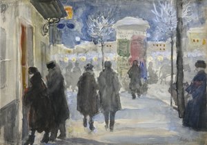 モスクワ通り、1922 作： Sergei Arsenevich Vinogradov