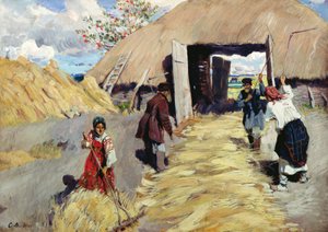 脱穀場 作： Sergei Arsenevich Vinogradov