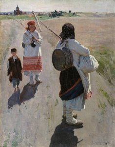 仕事に、1895 作： Sergei Arsenevich Vinogradov