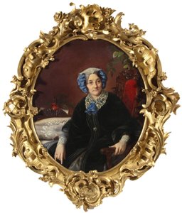 イザベラ・アダモヴナ・ガガリーナ王女の肖像 1800-1886年、ワレフスカ伯爵夫人、1850年代 作： Sergei Konstantinovich Zaryanko