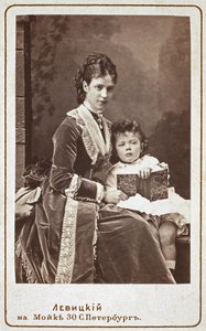 デンマーク1847-1928年のマリア女王マリアフョードロヴナダグマールとロシアの息子ニコラスアレクサンドロヴィッチ