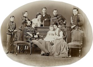 ロシア皇帝アレクサンドル 2 世の家族、c。 1871年。