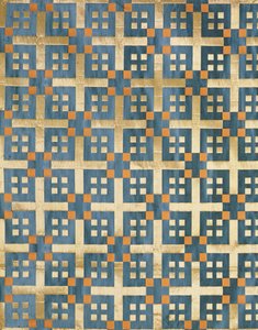 Olovyanishnikov Manufactory Half-Silk Satin、20世紀初頭（テキスタイル） 作： Sergei Vashkov
