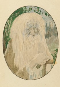 Leshy。 A.プーシキン、1921-1926年の詩、ルスランとリュドミラへの挿絵。 作： Sergei Vasilevich Chekhonin