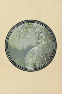 ルサルカ。 A.プーシキン、1921-1926年の詩、ルスランとリュドミラへの挿絵。 作： Sergei Vasilevich Chekhonin