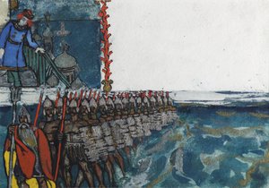 プーシキンによるサルタン皇帝のおとぎ話のイラスト 作： Sergei Vasilievich Malyutin