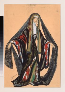 Costume preparatoire pour la piece de theatre ""Le triomphe des Etats"" de A Bobrishchev Pouchkine (Bobrishchev-Pouchkine) (A Bobrishchev-Pushkin (Bobrishchev Pushkin) による劇場劇「Triumph of the States」の衣装デザイン - Oeuvre de Sergei Yurievic) 作： Sergei Yurevich Sudeikin