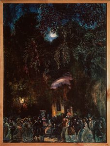 スペイン。 （レジャーシーン、会社の街歩き、夕方）。 Sergei Yurievich Sudeykin (Serge Soudeikine) (1882-1946) による絵画、キャンバスに油彩、1910 年頃。 ロシア美術、20 世紀。 歴史、建築、芸術の国立野外博物館、プスコ 作： Sergei Yurevich Sudeikin