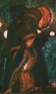 Promenade (Walk) - Sergei Yurievich Sudeykin (Serge Soudeikine) (1882-1946) の作品、紙にグワッシュ、1910 年頃、20 世紀のロシア美術、象徴主義 - 個人蔵 作： Sergei Yurevich Sudeikin