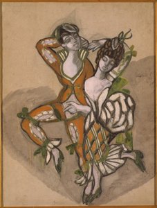 P. ド ボーマルシェ作「フィガロの結婚」の衣装デザイン、1915 年。 作： Sergei Yurievich Sudeykin