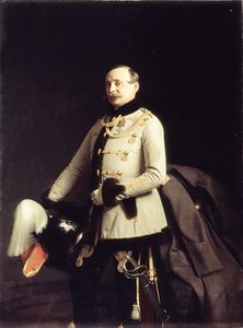 アレクサンドルドミトリエヴィッチポノマレフの肖像、1855年、陛下のライフガード、フサール連隊のポルチク 作： Sergey Konstantinovich Zaryanko