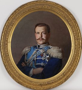 皇帝アレクサンドル3世の肖像1845-1894、1865年頃 作： Sergey Konstantinovich Zaryanko