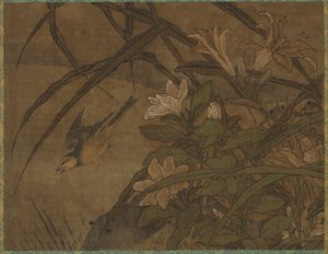 鳥と花、1400 年代半ばから 1500 年代初頭。 作： Sesshû Tôyô