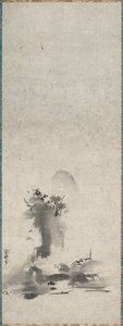 破墨、はねたインクの風景、1400 年代から 1500 年代初頭。 作： Sesshû Tôyô