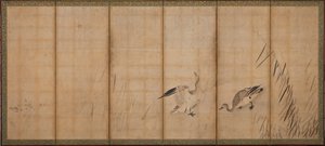 二雁草 室町時代・16世紀半ば～後半 作： Sesson Shukei