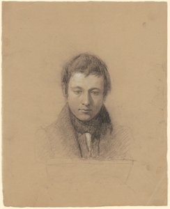 ジョン・チェイニーの肖像、1830年代頃（紙に白いチョークで強調された木炭と切り株） 作： Seth Wells Cheney