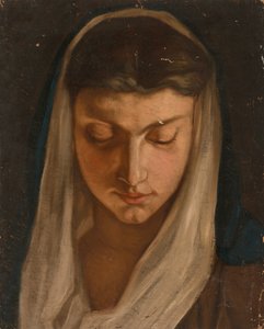 ヘッドスカーフの女性 作： Severin Falkman