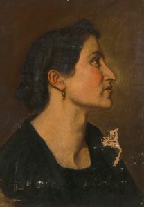 横顔の女性 作： Severin Falkman
