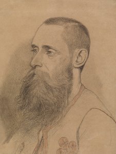 髭を生やした男の肖像 作： Severin Falkman